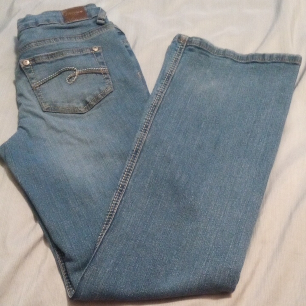 Justice Simply Low Cut Distressed Boot Cut Jeans